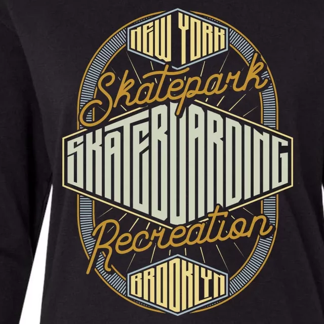 Skateboarding Womens Cotton Relaxed Long Sleeve T-Shirt