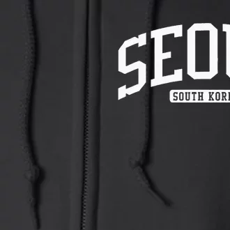 Seoul South Korea College Full Zip Hoodie