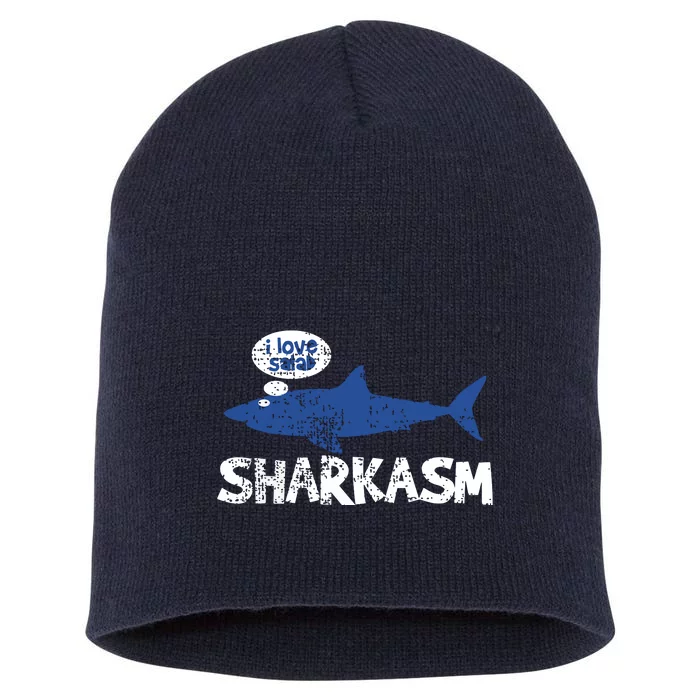 Shark Shar Kasm Marine Biology Funny Vintage Gift Short Acrylic Beanie