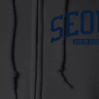 Seoul South Korea College University Style Sweatshirt Full Zip Hoodie