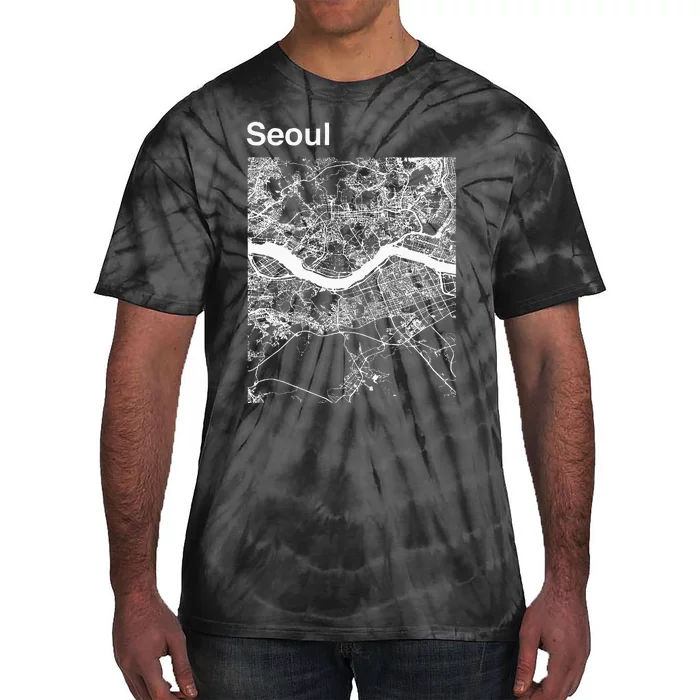 Seoul South Korea Classic City Map Graphic Tie-Dye T-Shirt