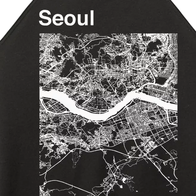 Seoul South Korea Classic City Map Graphic Women’s Perfect Tri Rocker Tank