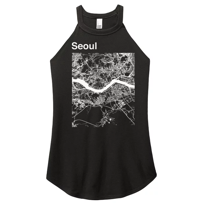 Seoul South Korea Classic City Map Graphic Women’s Perfect Tri Rocker Tank