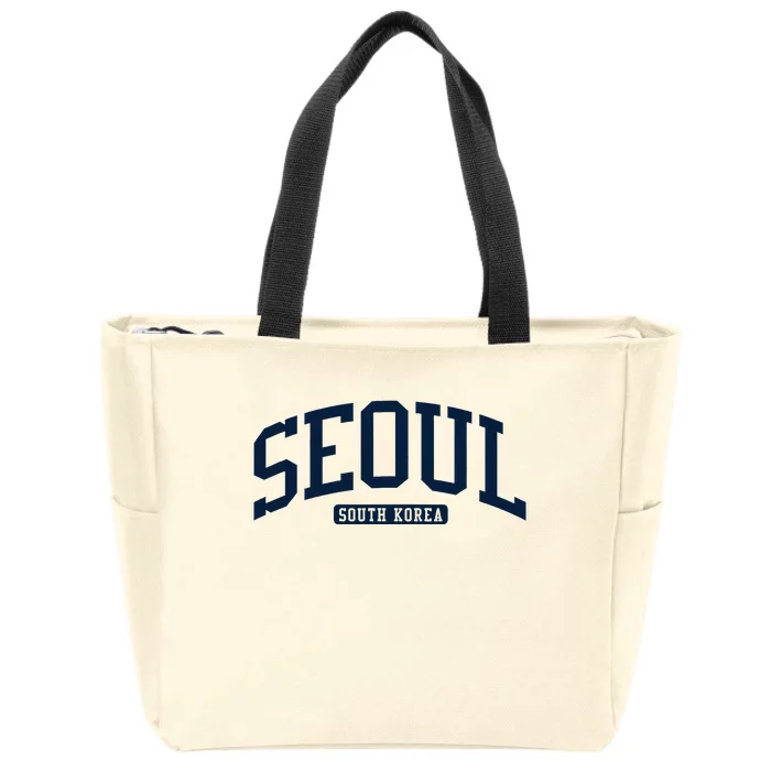 Seoul South Korea College University Style Zip Tote Bag