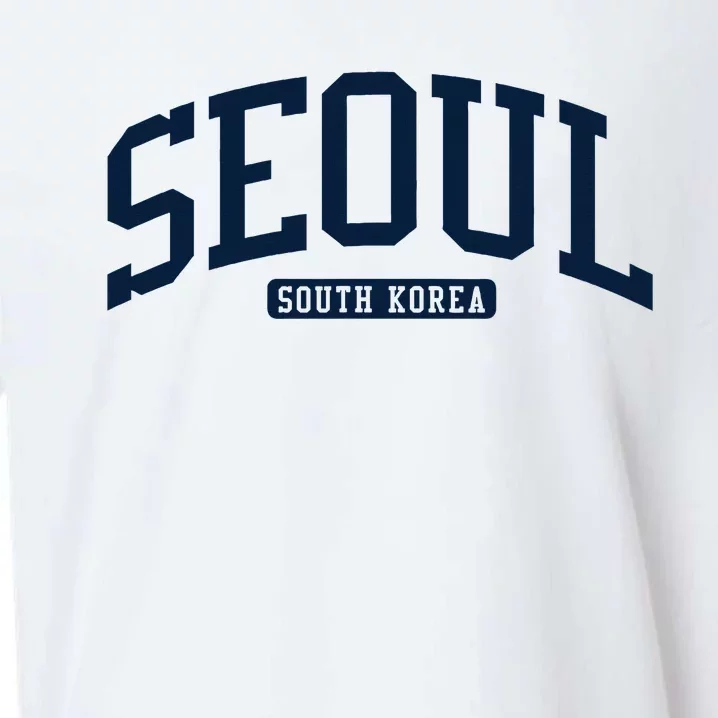 Seoul South Korea College University Style Sueded Cloud Jersey T-Shirt