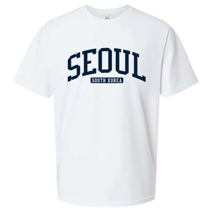 Seoul South Korea College University Style Sueded Cloud Jersey T-Shirt