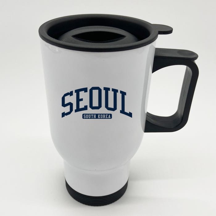 Seoul South Korea College University Style Front & Back Stainless Steel Travel Mug