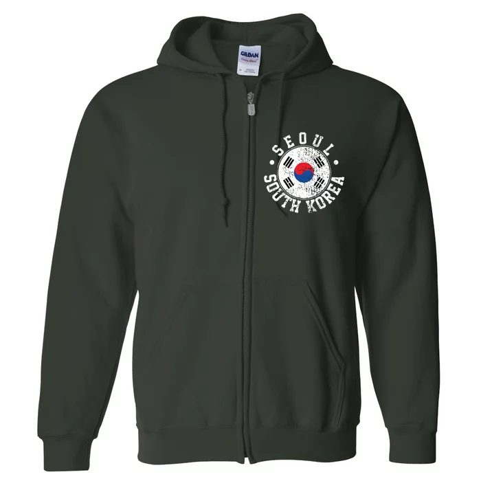 Seoul South Korea Full Zip Hoodie