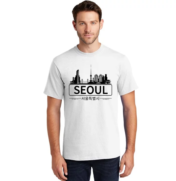 Seoul South Korea Skyline Cityscape Tall T-Shirt