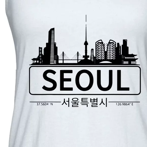 Seoul South Korea Skyline Cityscape Ladies Essential Flowy Tank