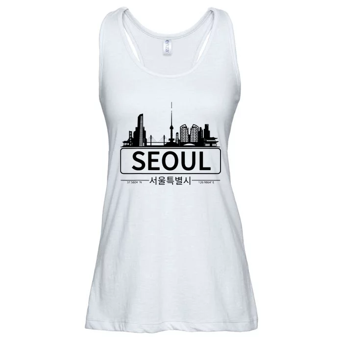 Seoul South Korea Skyline Cityscape Ladies Essential Flowy Tank