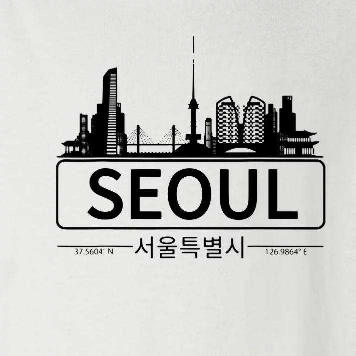 Seoul South Korea Skyline Cityscape Toddler Long Sleeve Shirt