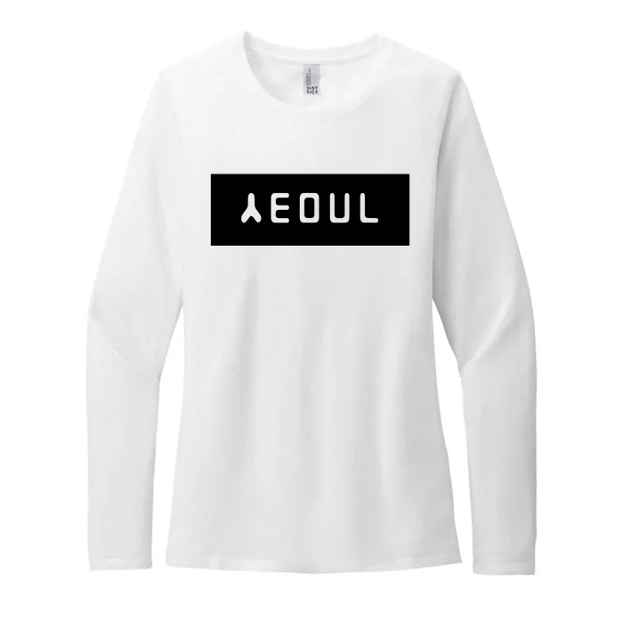 Seoul South Korea With Hangeul City Of Korea Womens CVC Long Sleeve Shirt