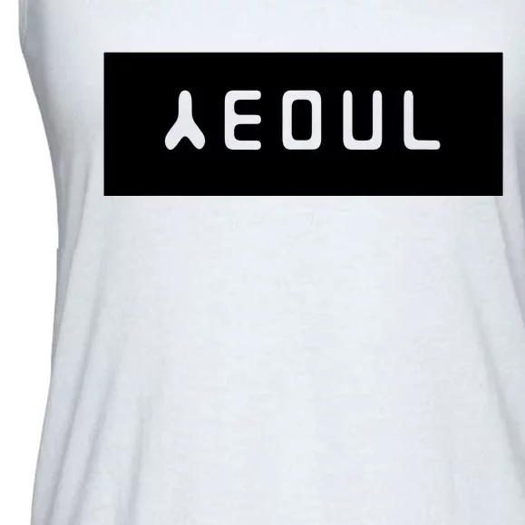 Seoul South Korea With Hangeul City Of Korea Ladies Essential Flowy Tank