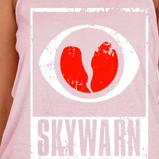 Skywarn Women's Knotted Racerback Tank