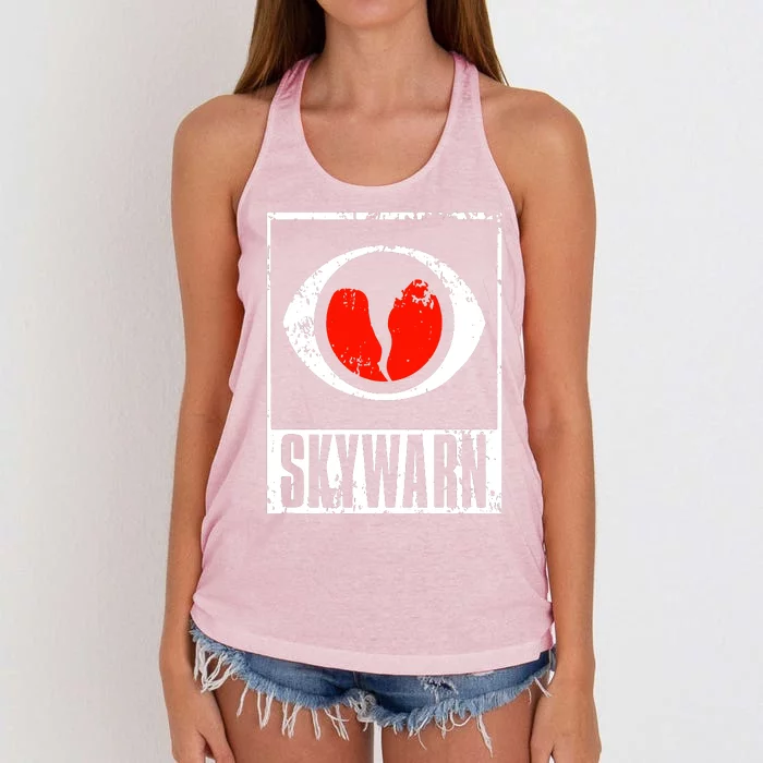 Skywarn Women's Knotted Racerback Tank