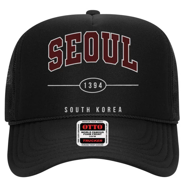 Seoul South Korea High Crown Mesh Trucker Hat