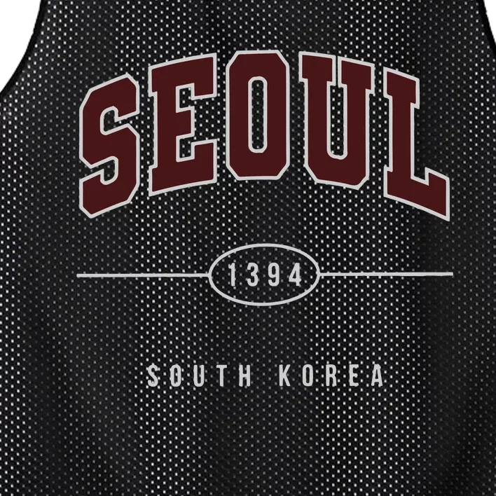 Seoul South Korea Mesh Reversible Basketball Jersey Tank