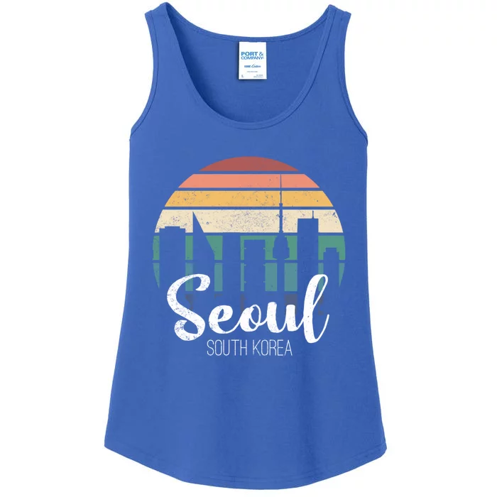 Seoul South Korea Skyline Tourism Gift Ladies Essential Tank