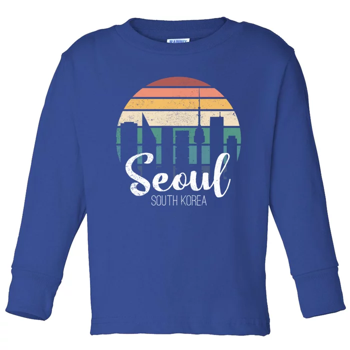 Seoul South Korea Skyline Tourism Gift Toddler Long Sleeve Shirt