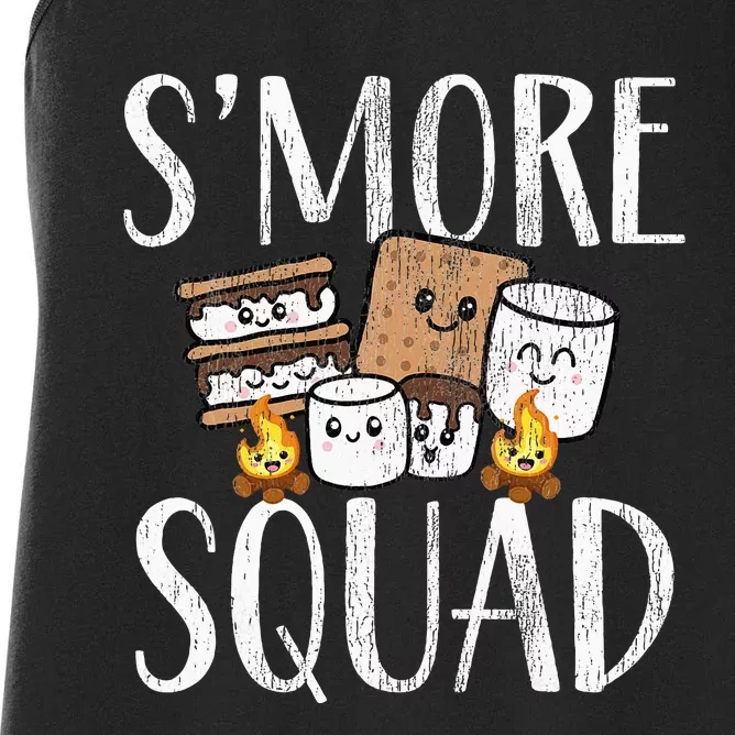 Smore Squad Kawaii SMore Camping Team Distressed Women's Racerback Tank