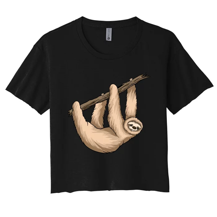 Sloth Women's Crop Top Tee