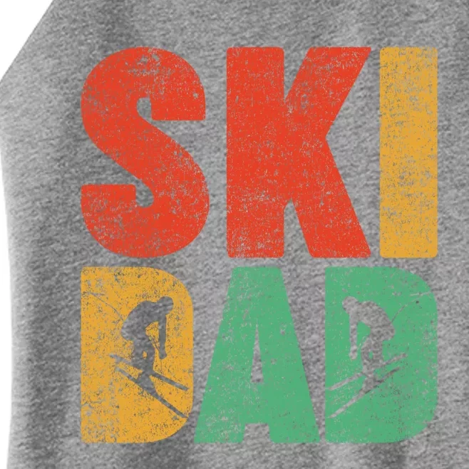 Skiing Sports Lover Retro Style Skiing Ski Dad Fathers Day Cute Gift Women’s Perfect Tri Rocker Tank