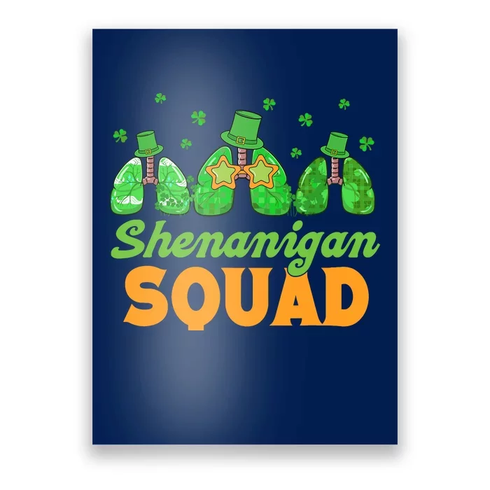 Shenanigan Squad Lung Respiratory Therapy St. Patricks Day Poster