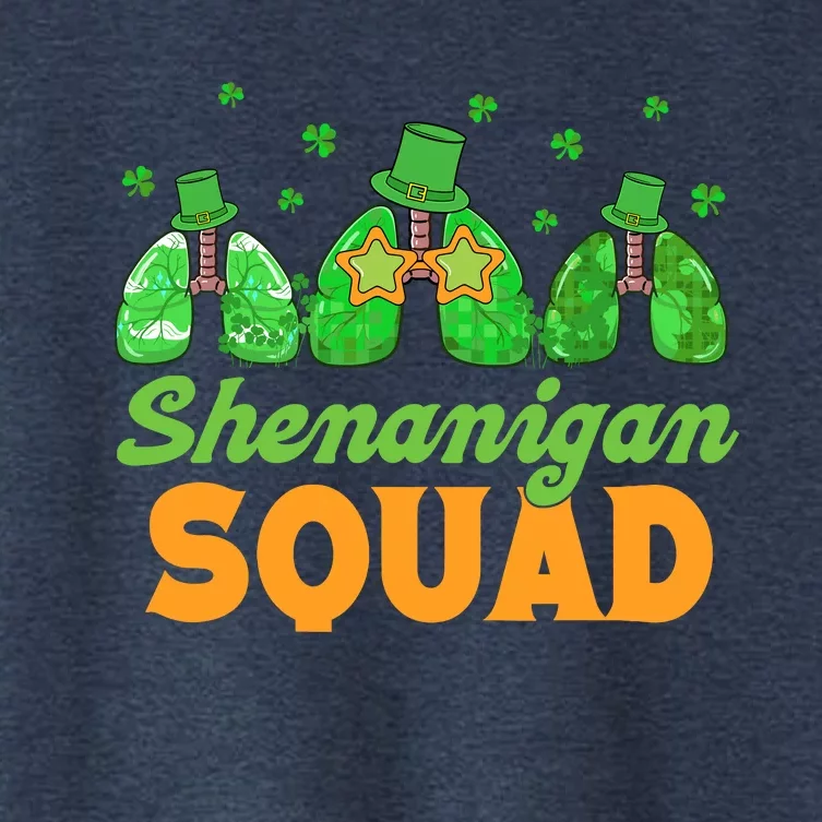 Shenanigan Squad Lung Respiratory Therapy St. Patricks Day Women's Crop Top Tee