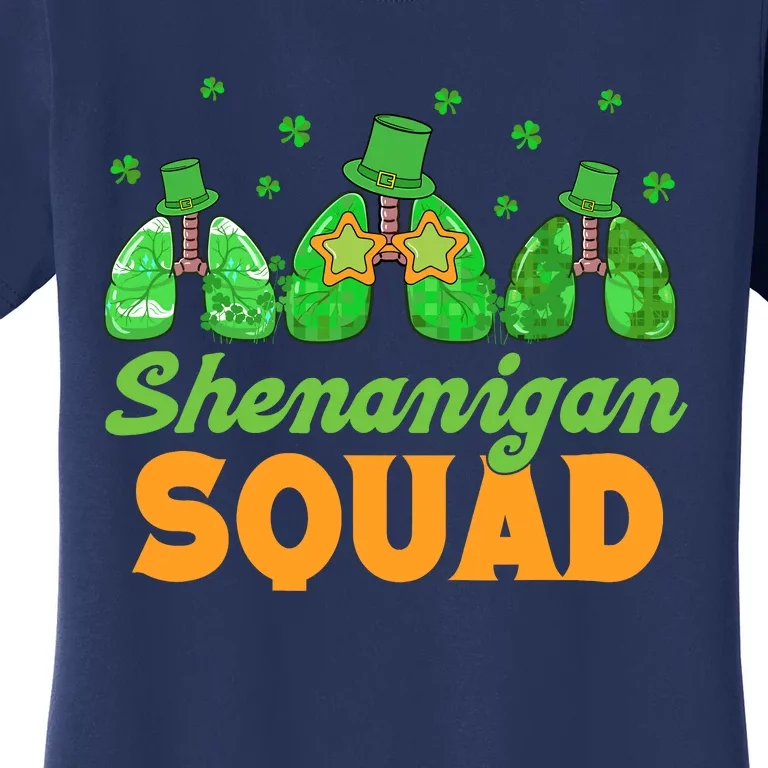 Shenanigan Squad Lung Respiratory Therapy St. Patricks Day Women's T-Shirt