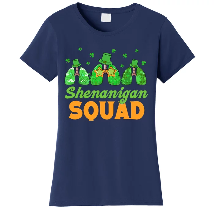 Shenanigan Squad Lung Respiratory Therapy St. Patricks Day Women's T-Shirt