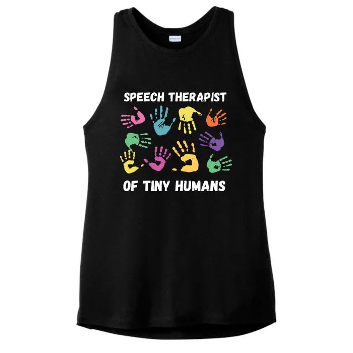 SLP Speech Language Pathology Therapist Ladies Tri-Blend Wicking Tank