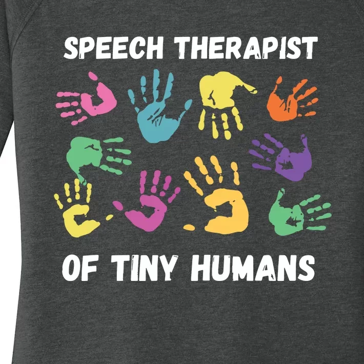 SLP Speech Language Pathology Therapist Women's Perfect Tri Tunic Long Sleeve Shirt