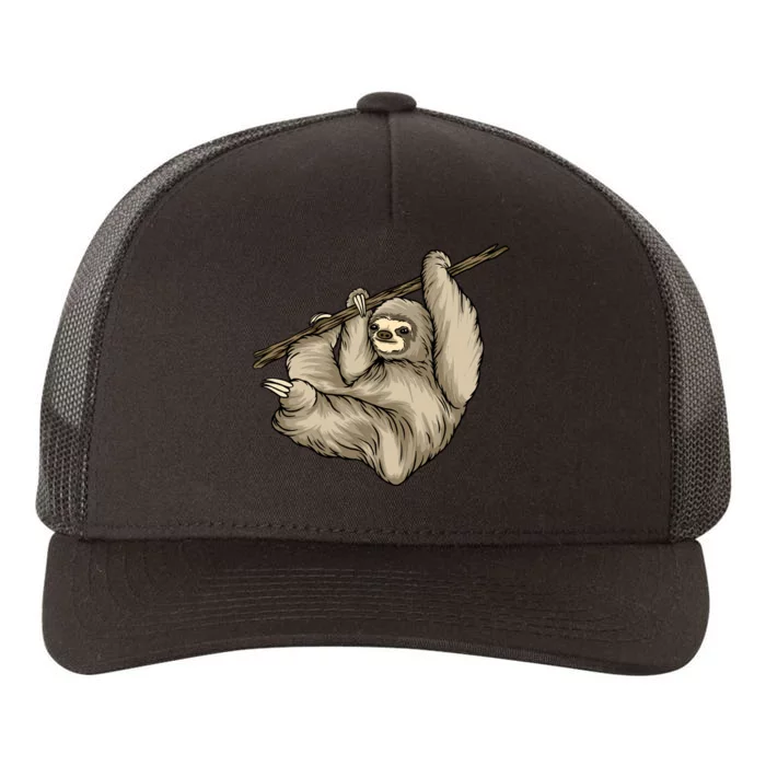 Sloth Yupoong Adult 5-Panel Trucker Hat