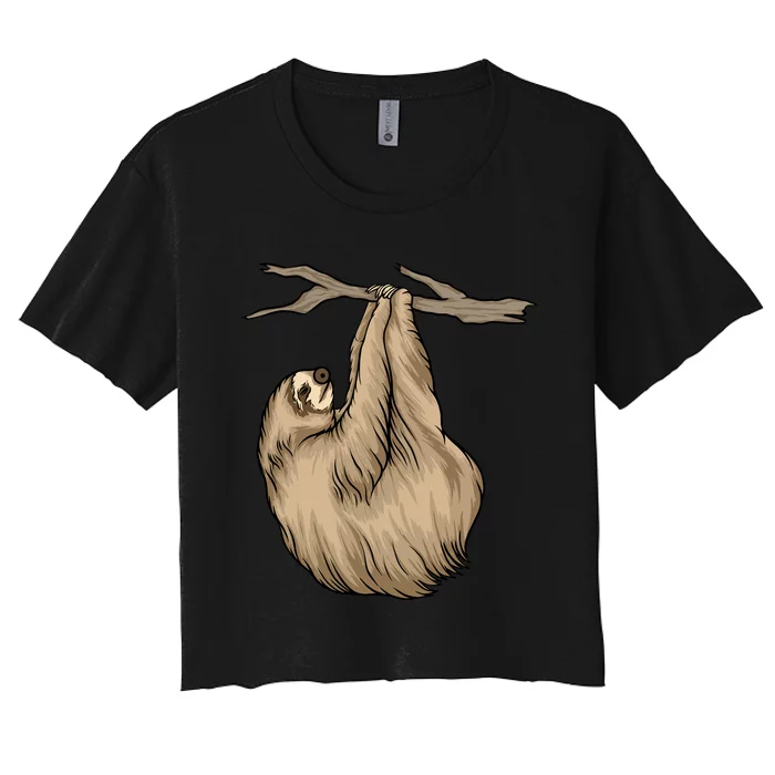 Sloth Women's Crop Top Tee