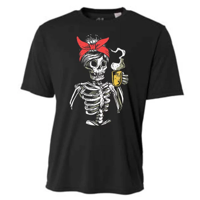 Scary Skeleton Lazy Halloween Costume Cooling Performance Crew T-Shirt