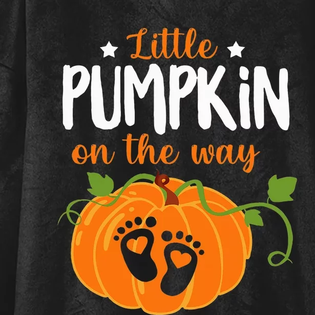 Spooky Surprise Lil Pumpkin Baby Arrival Announcement Hooded Wearable Blanket