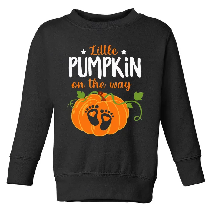 Spooky Surprise Lil Pumpkin Baby Arrival Announcement Toddler Sweatshirt