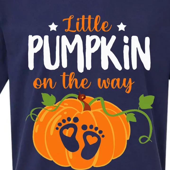 Spooky Surprise Lil Pumpkin Baby Arrival Announcement Sueded Cloud Jersey T-Shirt