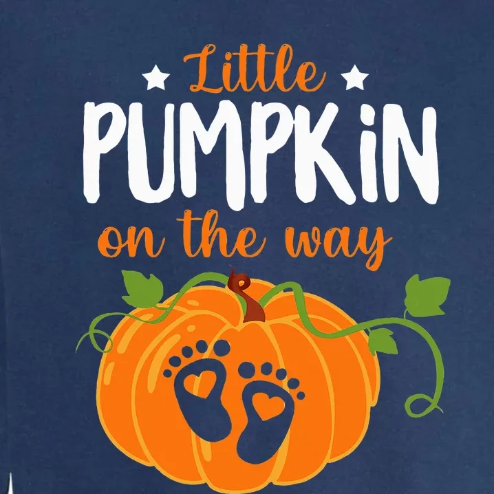 Spooky Surprise Lil Pumpkin Baby Arrival Announcement Garment-Dyed Sweatshirt