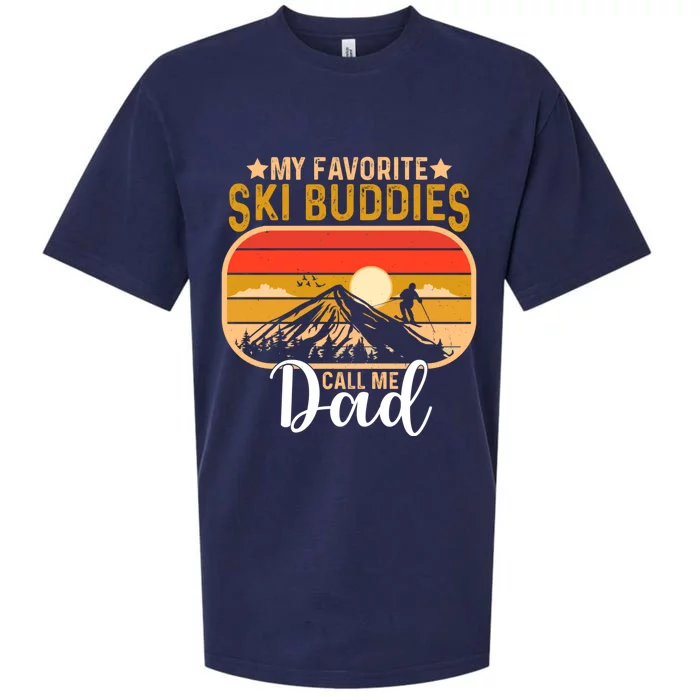 Skiing Snow Lover My Favorite Ski Buddies Call Me Dad Cute Gift Sueded Cloud Jersey T-Shirt