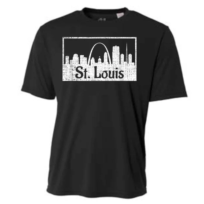 Saint St. Louis Missouri Skyline Souvenir Gift Cooling Performance Crew T-Shirt