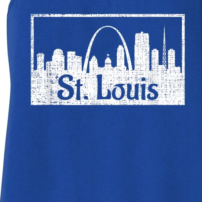 Saint St. Louis Missouri Skyline Souvenir Gift Women's Racerback Tank