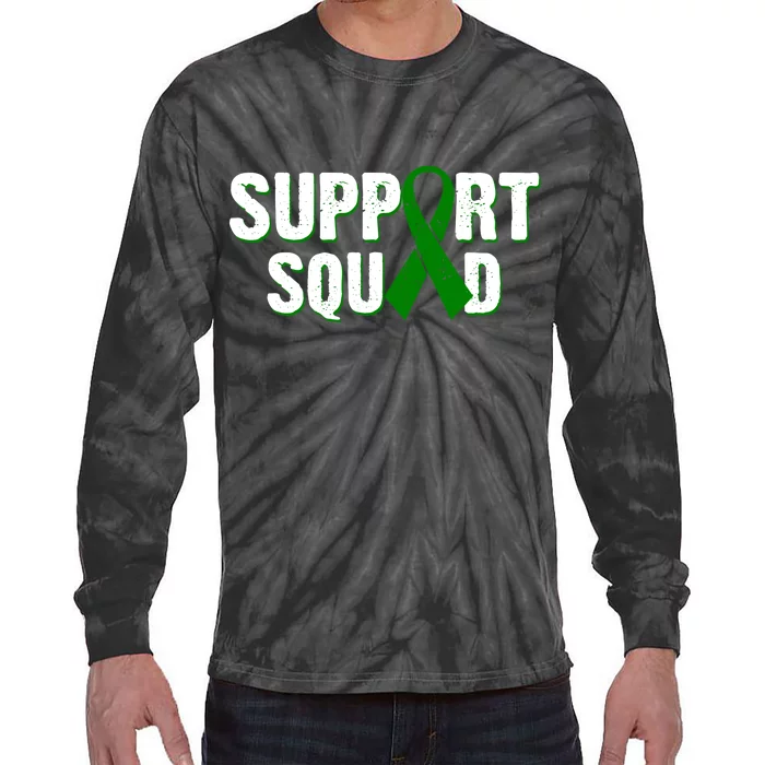 Support Squad Lymphoma Awareness Tie-Dye Long Sleeve Shirt