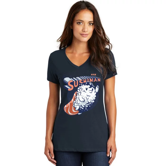 Sushiman Sushi Lover Women's V-Neck T-Shirt