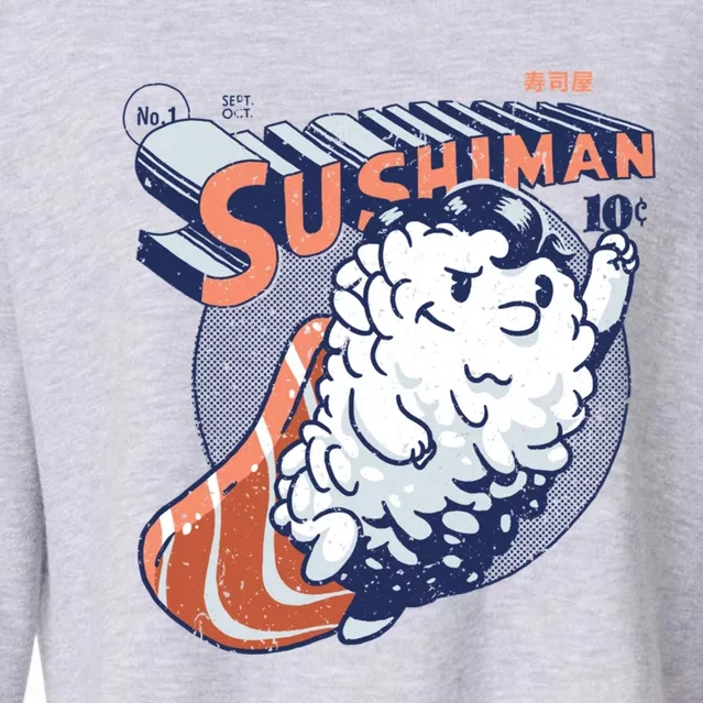 Sushiman Sushi Lover Cropped Pullover Crew