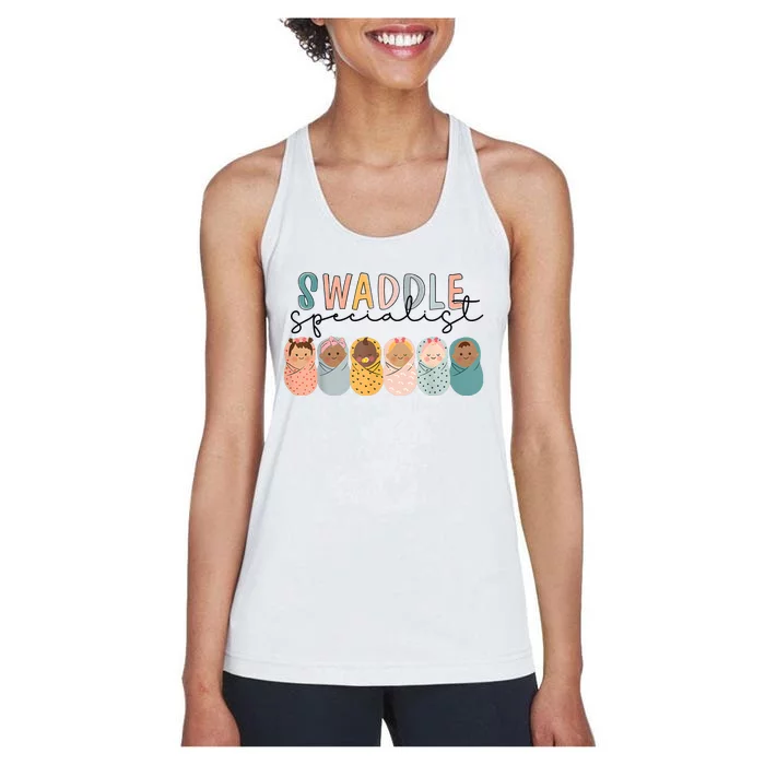 Swaddle Specialist Labor And Deliverynicu Nurse Women's Racerback Tank