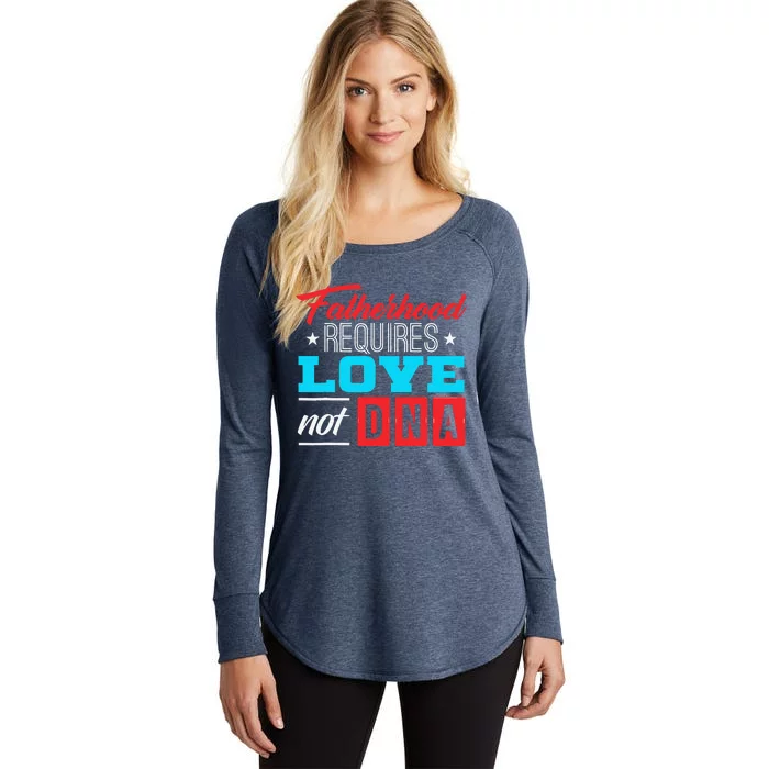 Stepdad Stepfather Love Not DNA Stepparent Father's Day Cute Women's Perfect Tri Tunic Long Sleeve Shirt