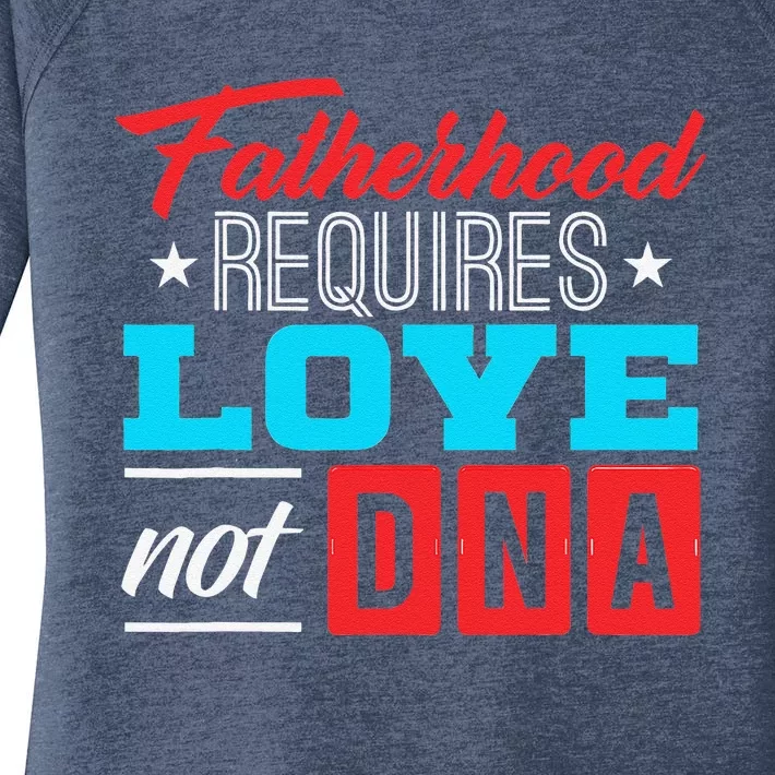 Stepdad Stepfather Love Not DNA Stepparent Father's Day Cute Women's Perfect Tri Tunic Long Sleeve Shirt