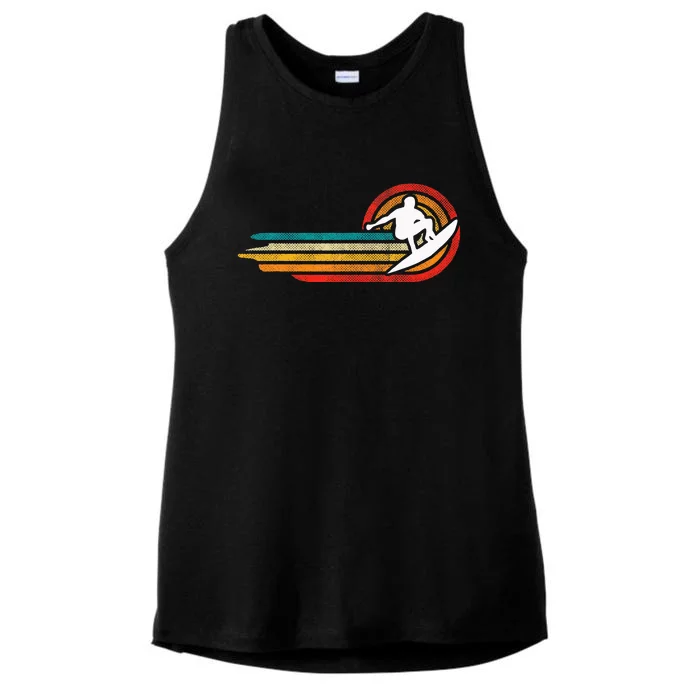 Surf Surfing Lover Tee Retro Surfing Surfer Ladies Tri-Blend Wicking Tank